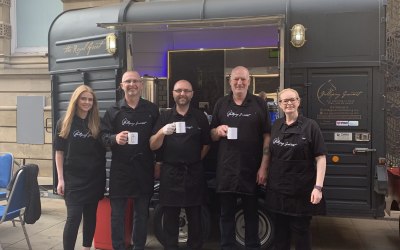 Some of the team at the opening of the Hull4Heros shop in Hull.