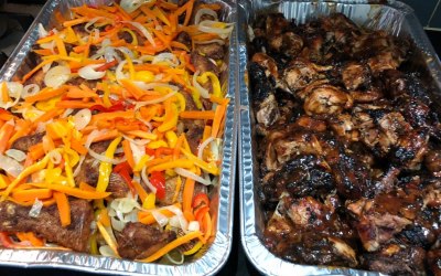 Escovietch fish and Jerk Chicken corporate order