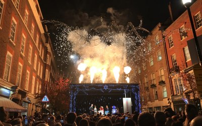 Christmas light switch on London