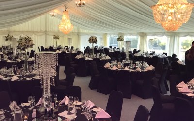 Wedding marquee inside