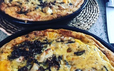 Roast squash goats cheese frittatas