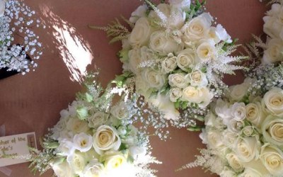 All white bouquet