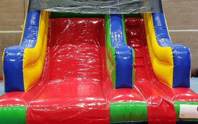 Our newest inlatable, 6.5ft platform slide