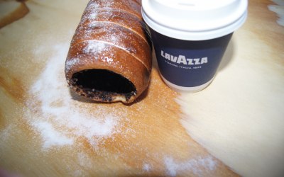 meal deal, coffee with oreo chimney cake 