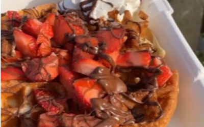 Strawberry & Nutella Dessert Waffles