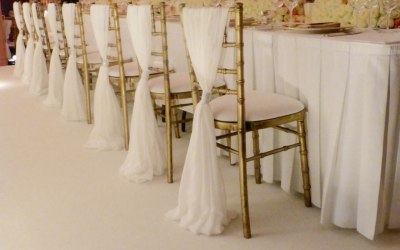 Chivari chairs hire and drapes 