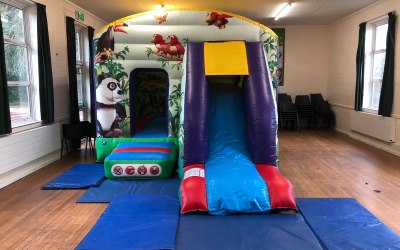 Jungle Themed Slide Combo Bouncy Castle