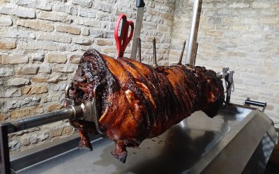 A Rotisserie Hog, Ready To Roast