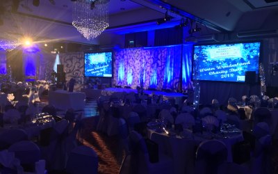 Charity Gala Dinner Fundraiser Lighting & Projection