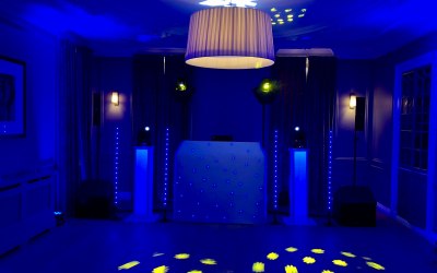 Blue Uplighting @ Wedding