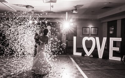 Confetti Cannon fired off during first dance