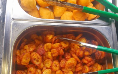 Dumplings and plantain 