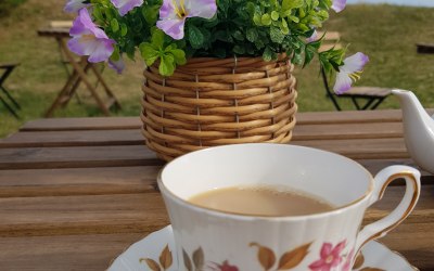 Enjoying Tea in the Sunshine!