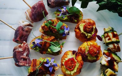 Tray of mixed canapes