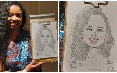 Wedding Entertainment Caricaturist at an African wedding in UK