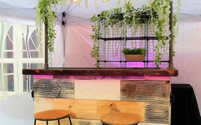 Flowered LED Mobile Bar Dry Hire