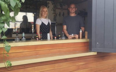 Proud owners of Arabuko Bar - Chloe & Brent