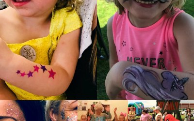 Glitter and face painting 