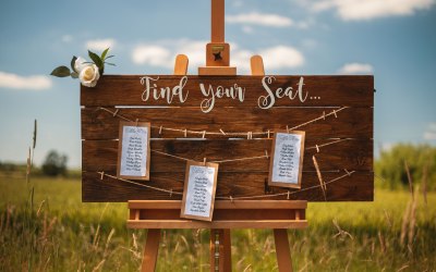 Rustic Wooden Seating Plan