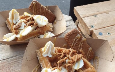 Banoffee waffle quarters 