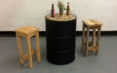 Oil Drum & Stools