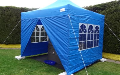 Fully waterproof Blue 3m x 3m Gazebo