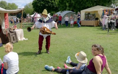 The Story teller at the Medieval Festival in Colchester