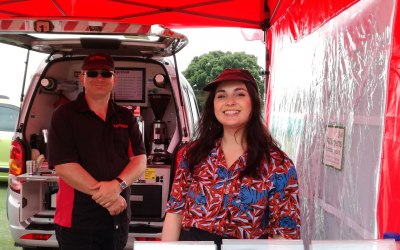 Extra help at the Village Green Festival comes in handy if you want to watch one of the bands