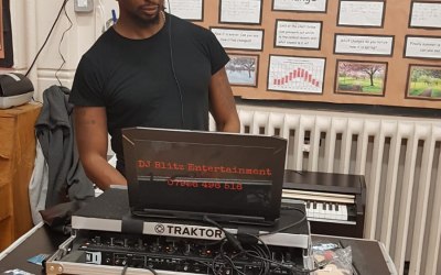 Djing at a school Party