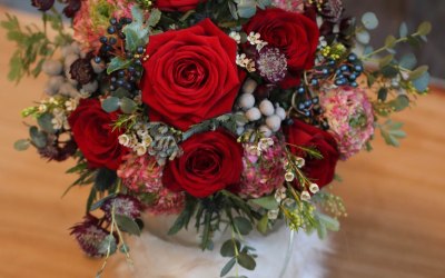 Rich Winter Hand Tied Bouquet