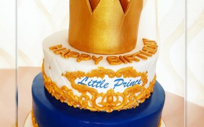 2 TIER ROYALTY BIRTHDAY CAKE