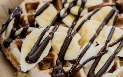 Banana Hazelnut waffle