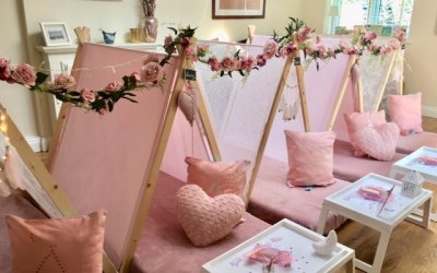 Boho Pink & White Teepees