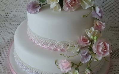 Summer Flower Wedding Cake