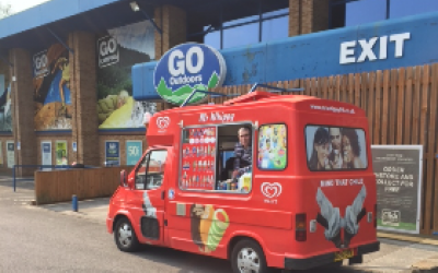 Treats UK - Mr Whippy attending Go Outdoors fun weekend