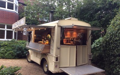 Wood fired pizzas for a private party