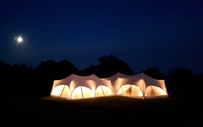 Marquee at night