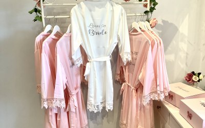 glitter satin lace robes