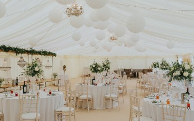 Beautiful classic wedding marquee