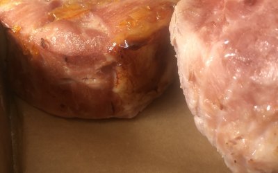 Roasted gammon in homemade marmalade 