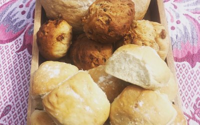 Homemade selection of breads 