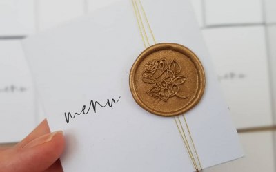 Luxury mini menu with wax seal