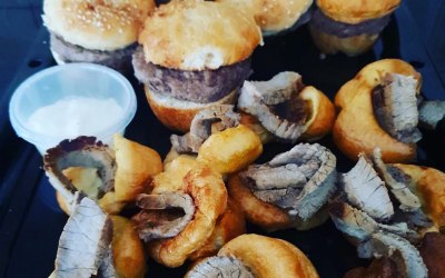 Mini Burgers and Roast Beef Yorkshires