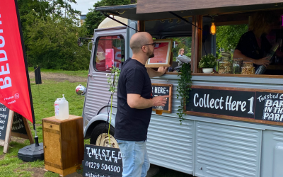 Our Bar in the Park setup in Bishop's Stortford