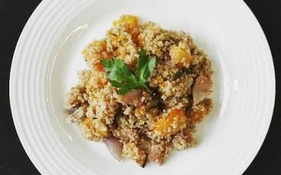 Butternut squash and bacon quinoa