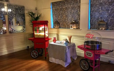 Popcorn cart and candy floss cart