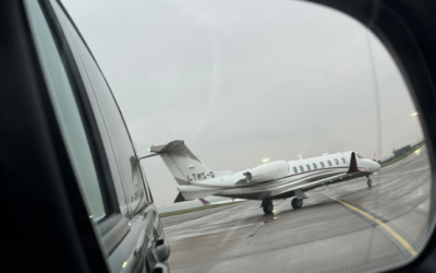 Picking our regular clients up from their Jet