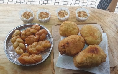 Milk tarts, vetkoek and koeksisters