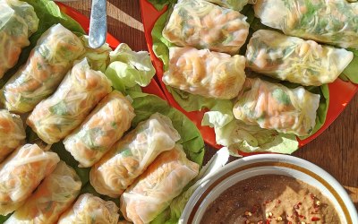 Vietnamese rice paper rolls