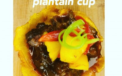 Oxtail plantain cup